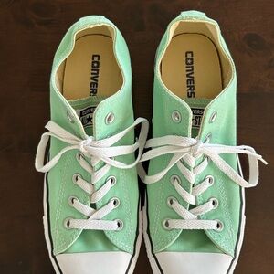 Converse Mint Green Low Top Canvas Sneakers